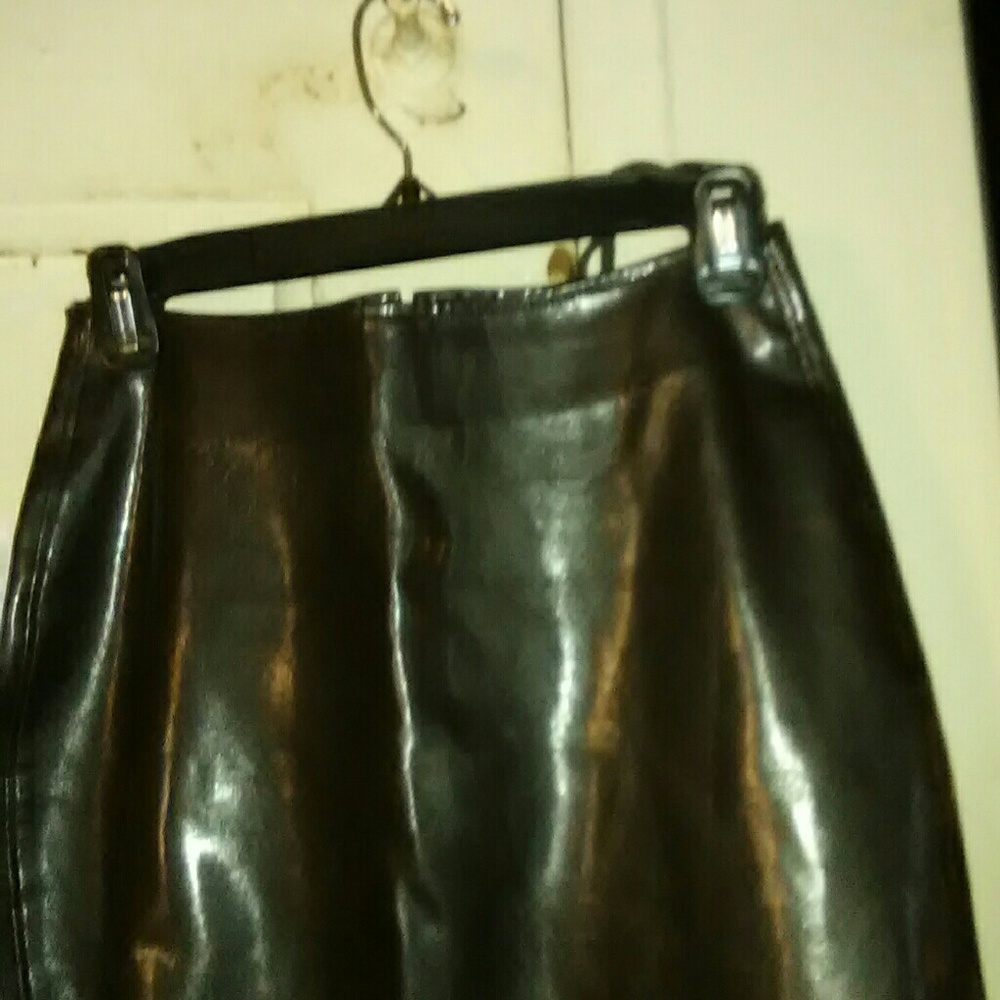 Leather Look Skirt